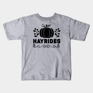 Hayrides Simple Lettering Kids T-Shirt